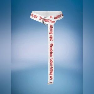 White Fashion Design Belt NWOT/Unisex